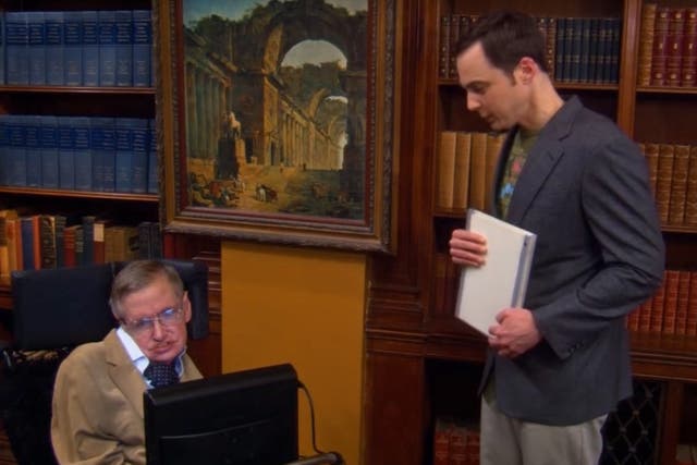 Sheldon meets Stephen Hawking on The Big Bang Theory