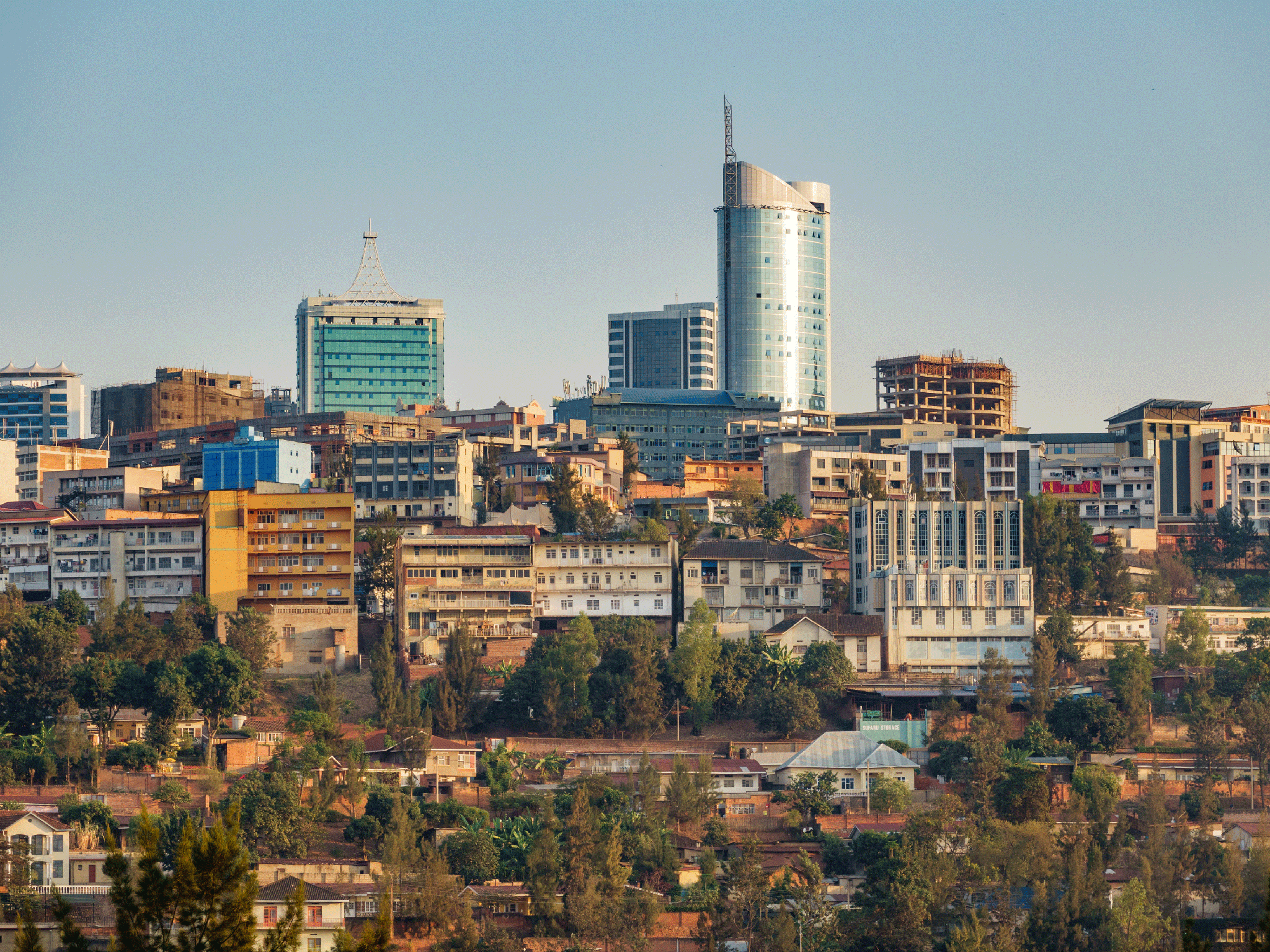 Downtown Kigali has seen a number of skyscrapers built in recent years