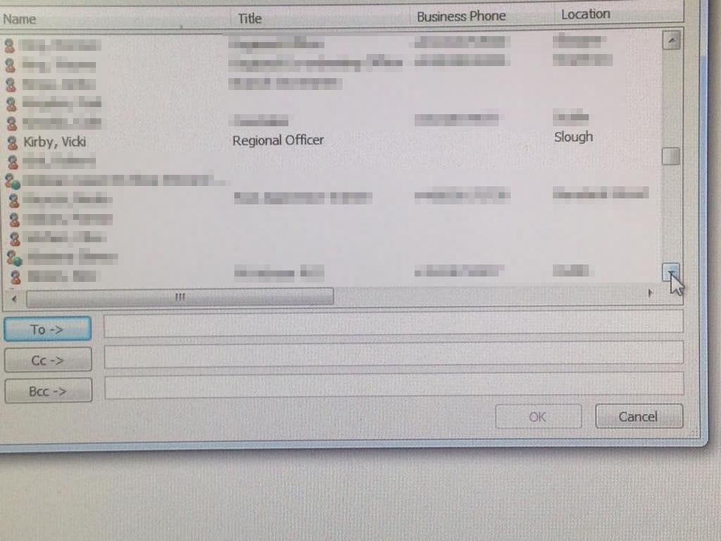 A screenshot of Unite’s internal email server, given to The Independent, shows Vicki Kirby as being employed as a regional officer in the union’s Slough office, which is led by Jennie Formby