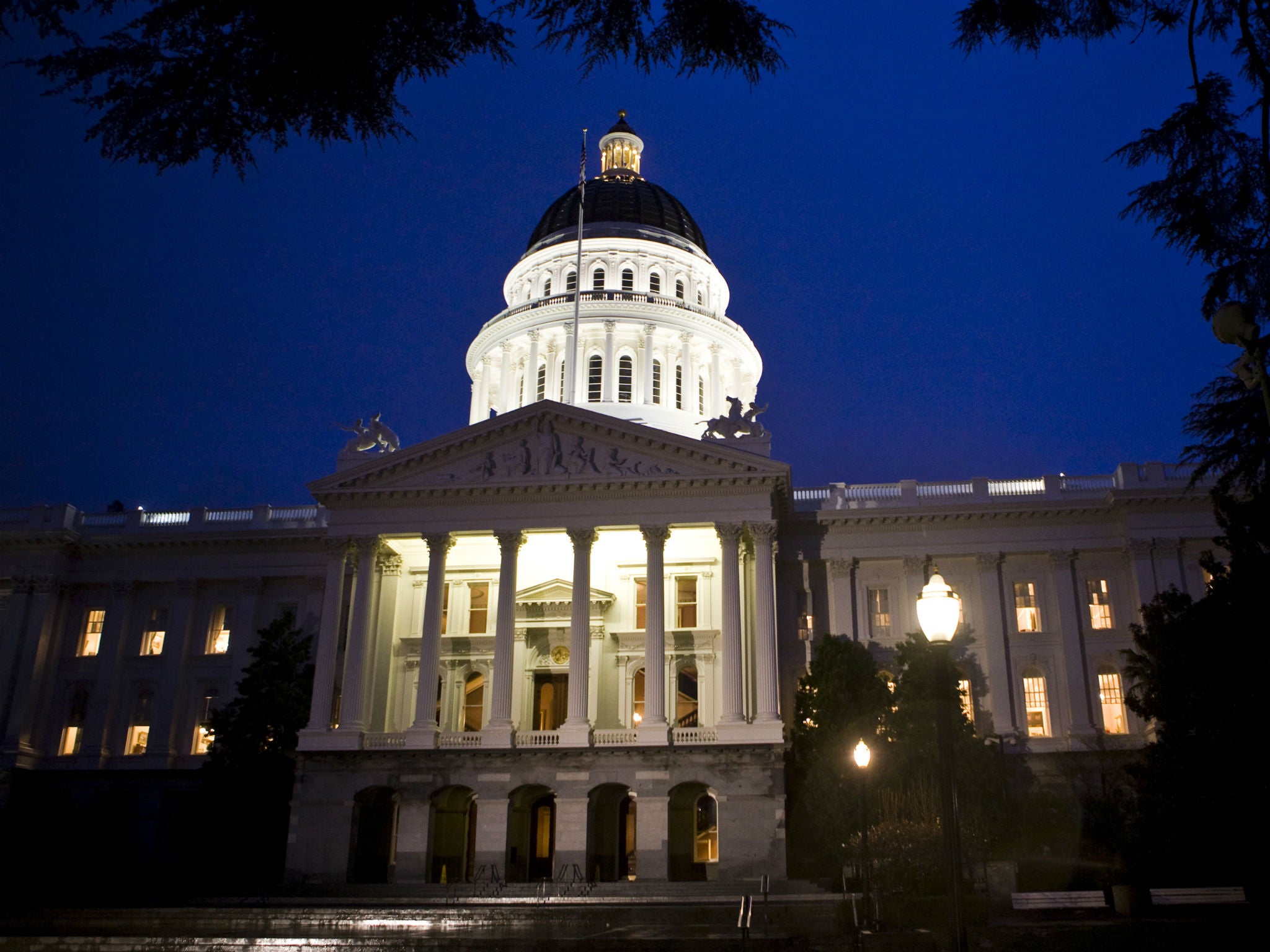 A view of the California state capitol in Sacramento, which has become a hub of opposition to Donald Trump