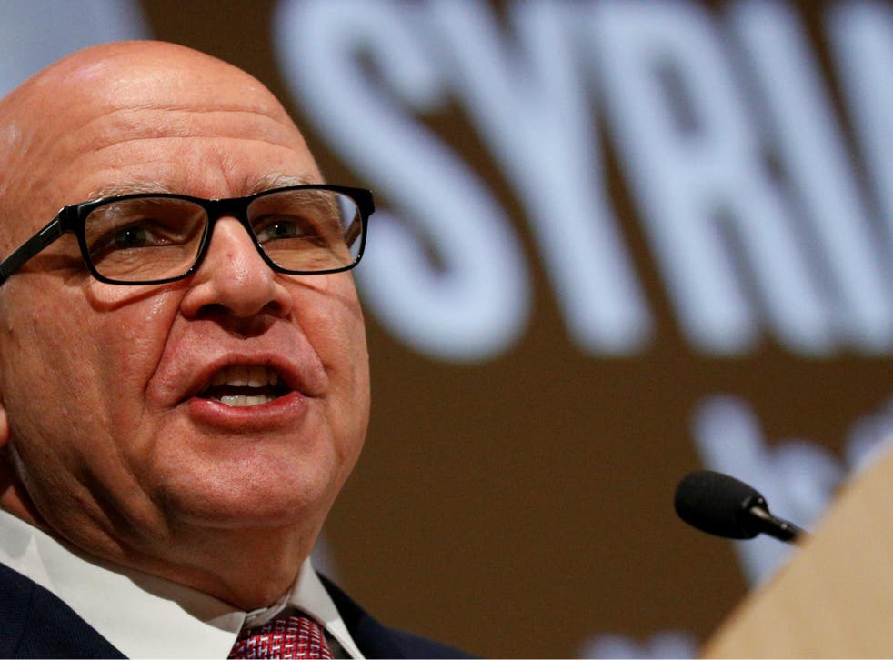 National Security Adviser HR McMaster speaks at the US Holocaust Memorial Museum on 15 March 15, 2018 to mark the 7th anniversary of the Syrian conflict