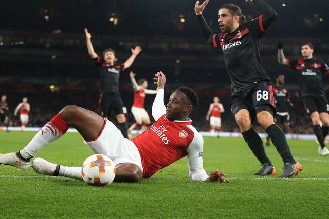 Welbeck went down very easily for the equaliser