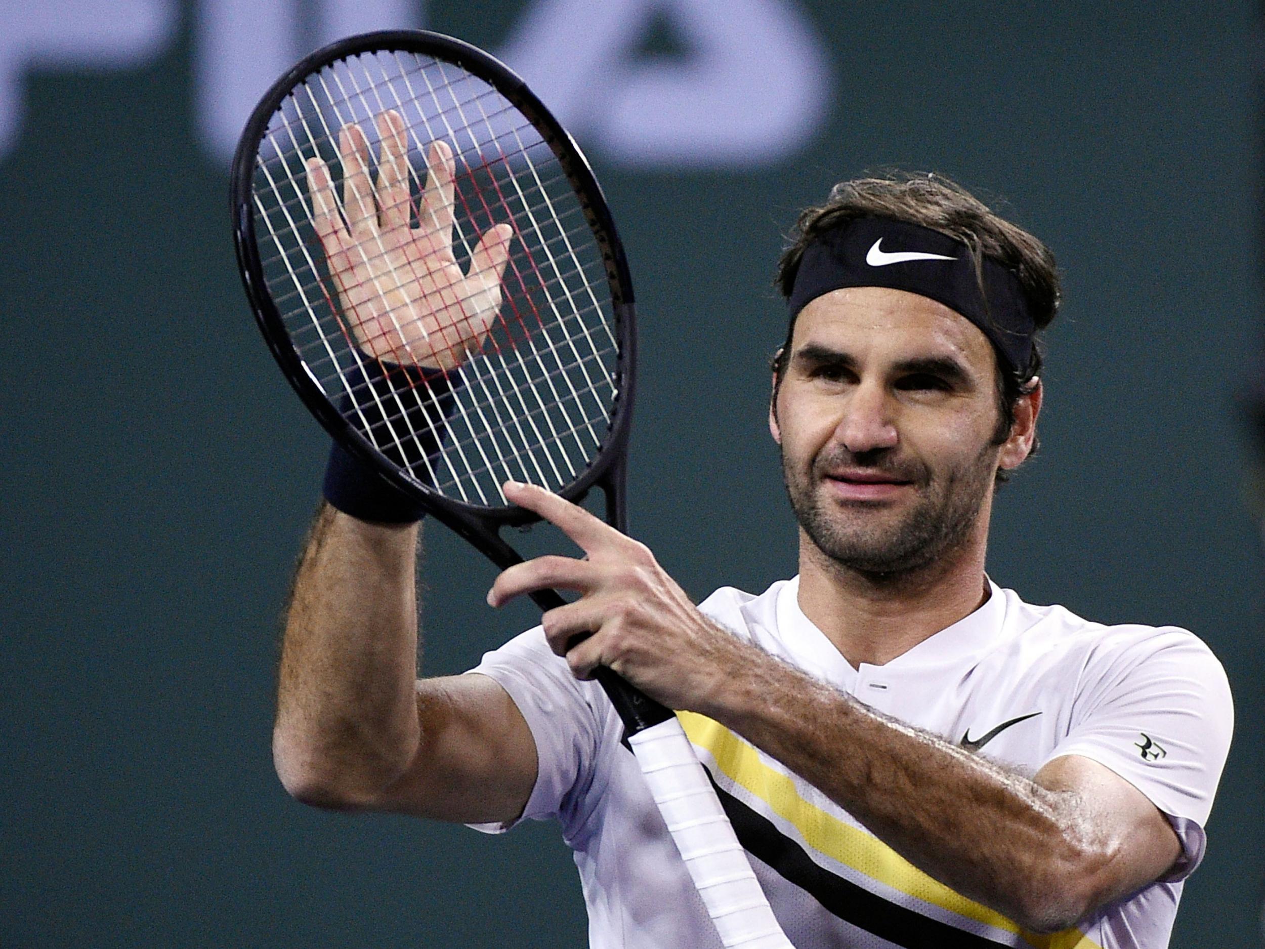 Roger Federer is into his 11th Indian Wells semi final