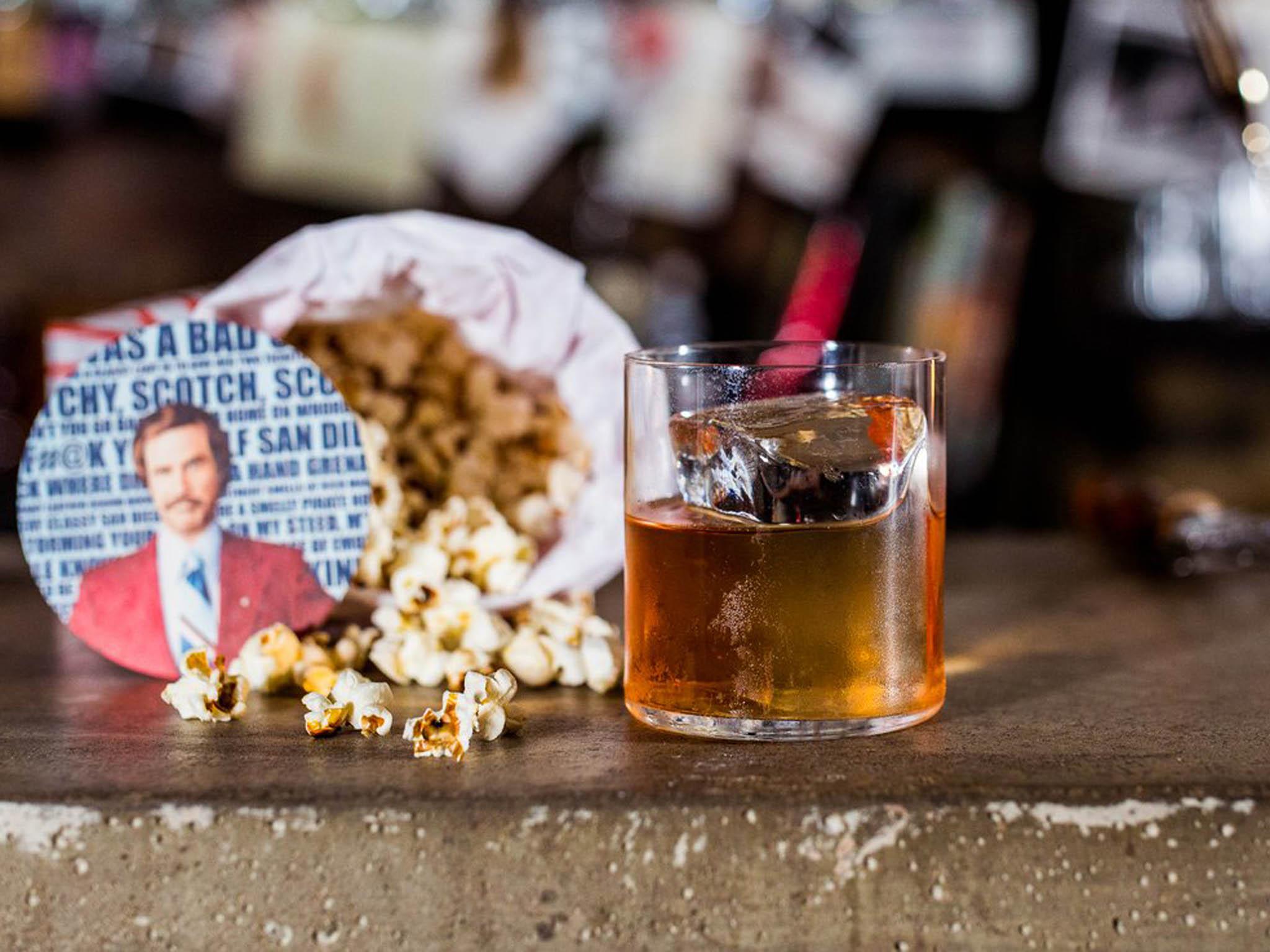 Kind of a big deal: every drink at Clarendon Cellar is inspired by a well-known movie, such as Anchorman: The Legend of Ron Burgundy