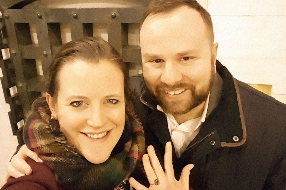 Civil servant Matthew Reville proposed to Parliamentary researcher Rachel Evans in the House of Commons on Friday March 9