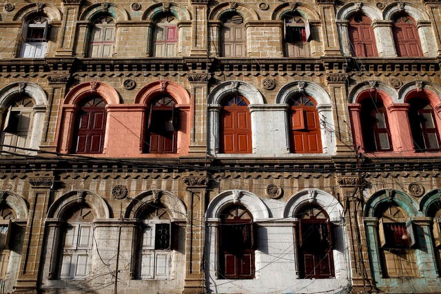 A residential building, built in the British colonial period, in Karachi, Pakistan
