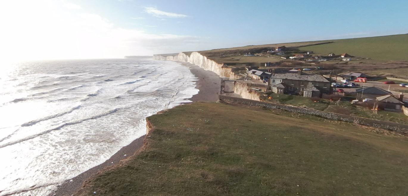 The father and sons were found at Birling Gap, East Sussex (Google Maps)