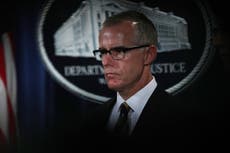 Former FBI director Andrew McCabe sacked two days before retirement 