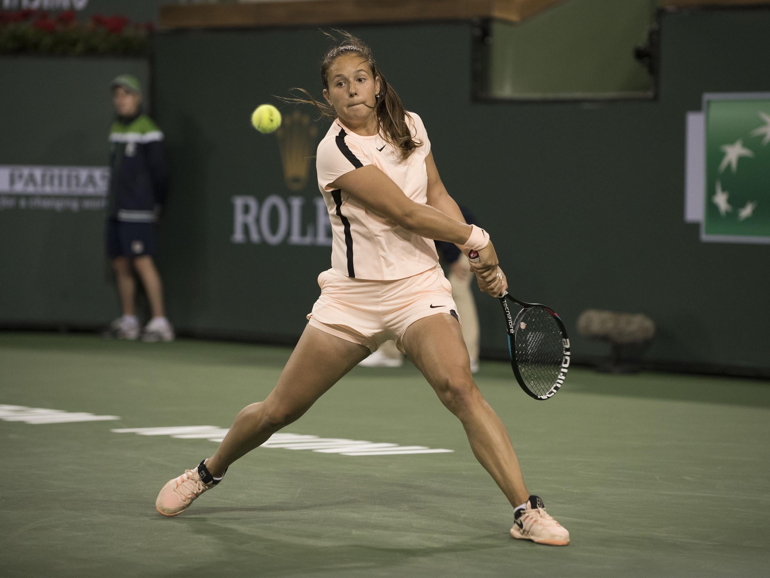 
Kasatkina has beaten four major champions, and current top-20 players, at Indian Wells this month 
