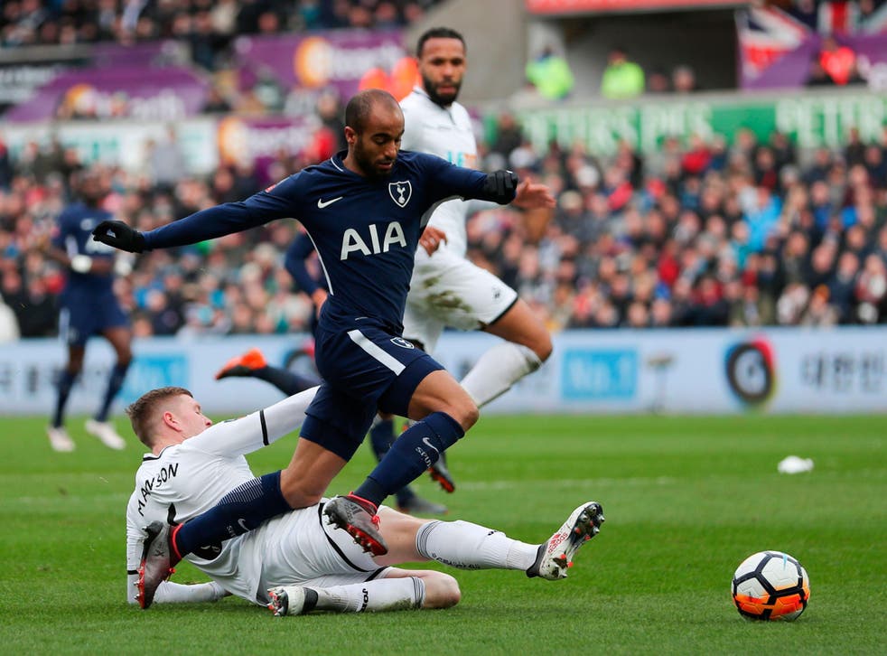 Lucas Moura repeatedly stretched Swansea's defence