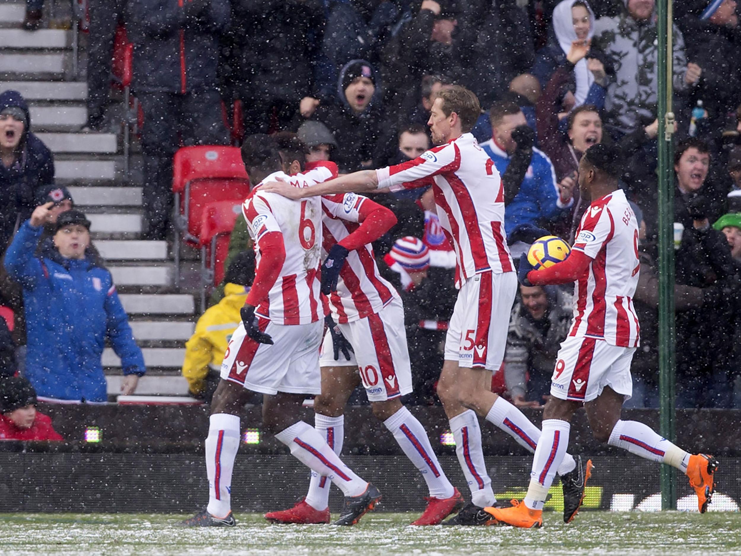 Choupo-Moting thought he'd scored the equaliser (Getty)