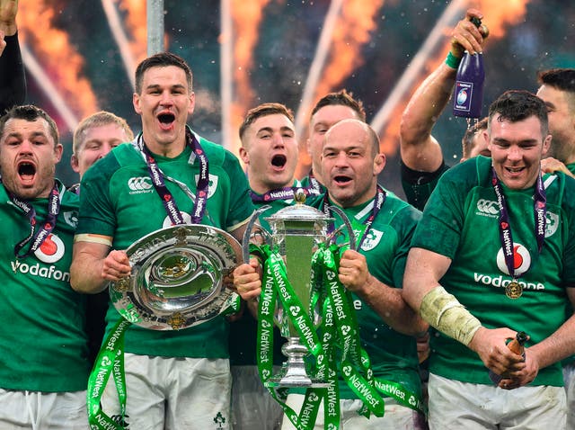 Rory Best and Jonathan Sexton left the Six Nations and Triple Crown trophies