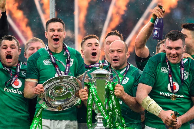 Rory Best and Jonathan Sexton left the Six Nations and Triple Crown trophies