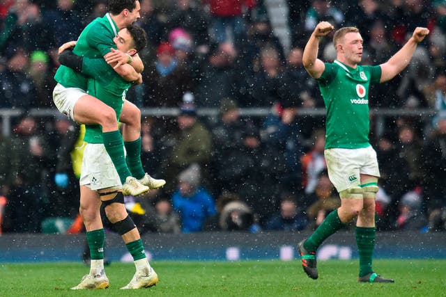 Ireland celebrate completing the Grand Slam