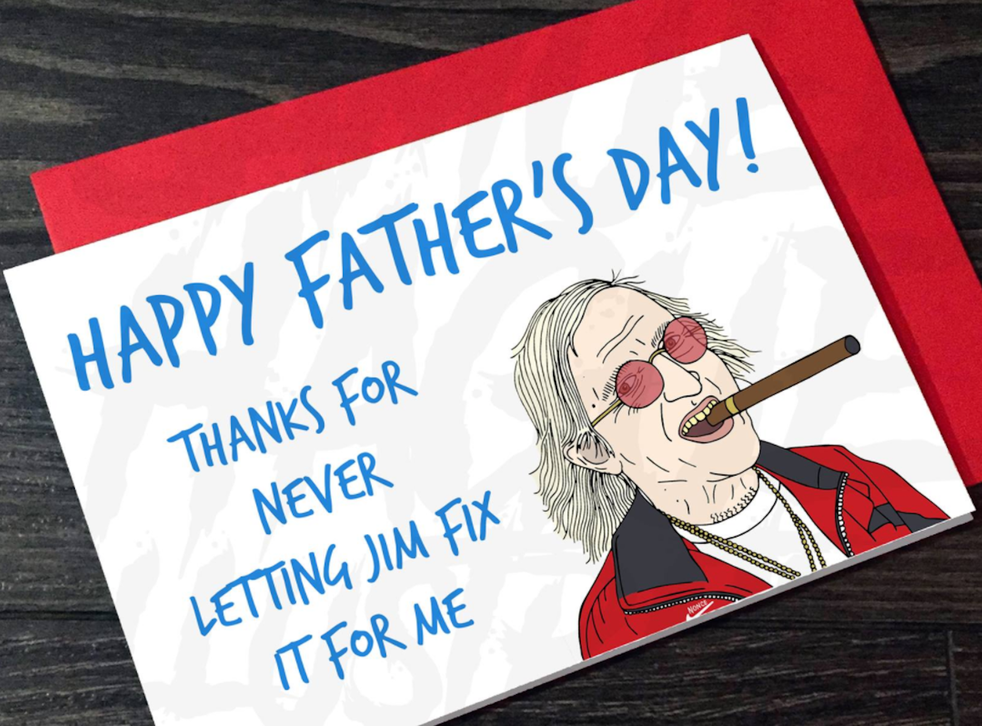 A Father's Day card featuring Jimmy Savile