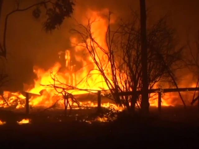 Near to 280 emergency service personnel have been called in to battle the blaze