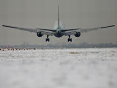 Planes and trains badly hit by snow- with UK warned more is on way