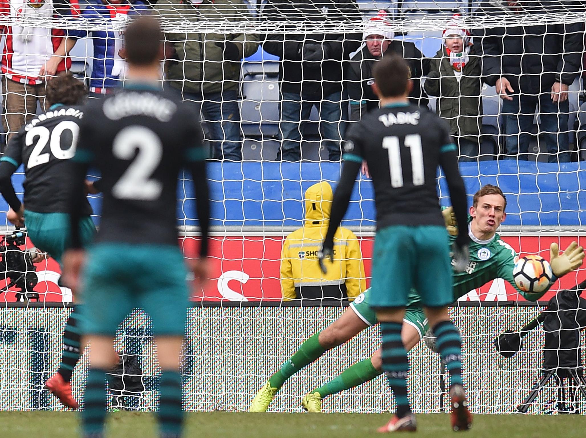 Christian Walton saved Manolo Gabbiadini's powerful penalty