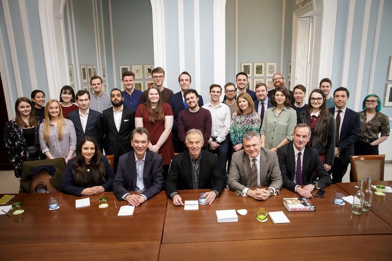 MA students of The Blair Years and History of No 10 courses at King's College London meet Tony Blair for a class at the British Academy, 14 March 2018 (Tim Ireland, King&amp;#039;s College London)