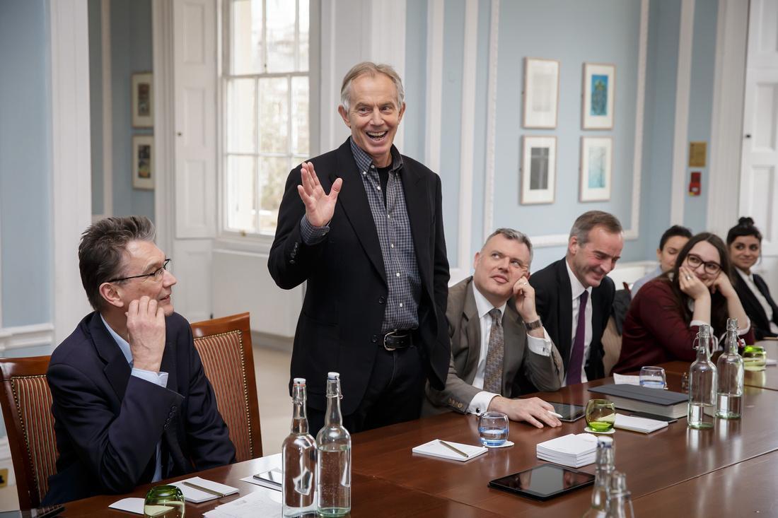 Tony Blair speaking to King’s College London students at the British Academy, 14 March