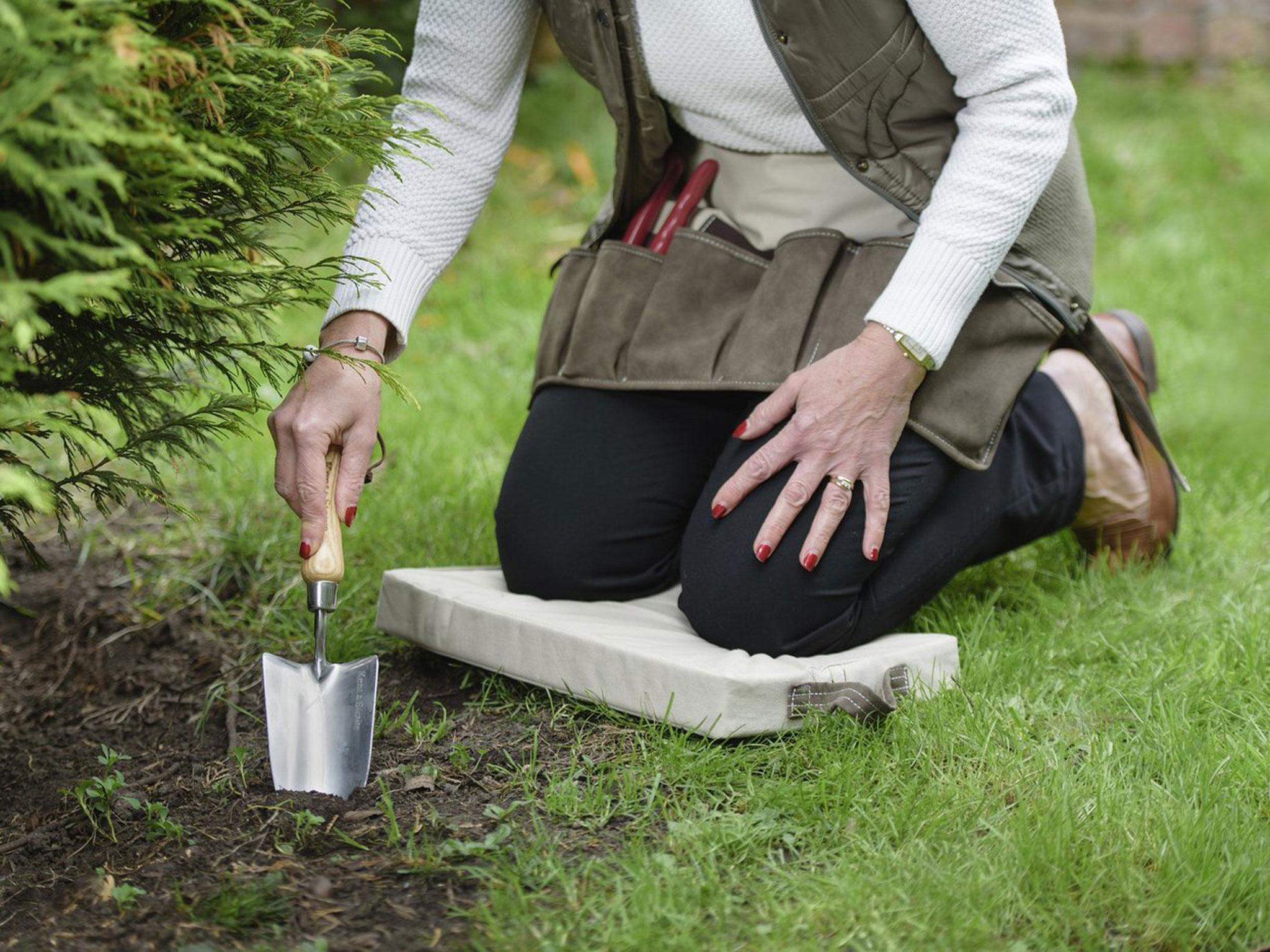 Grey Garden Weeding Kneeling Pad Outdoor Gardening Knee Support Mat 14" x 10" 