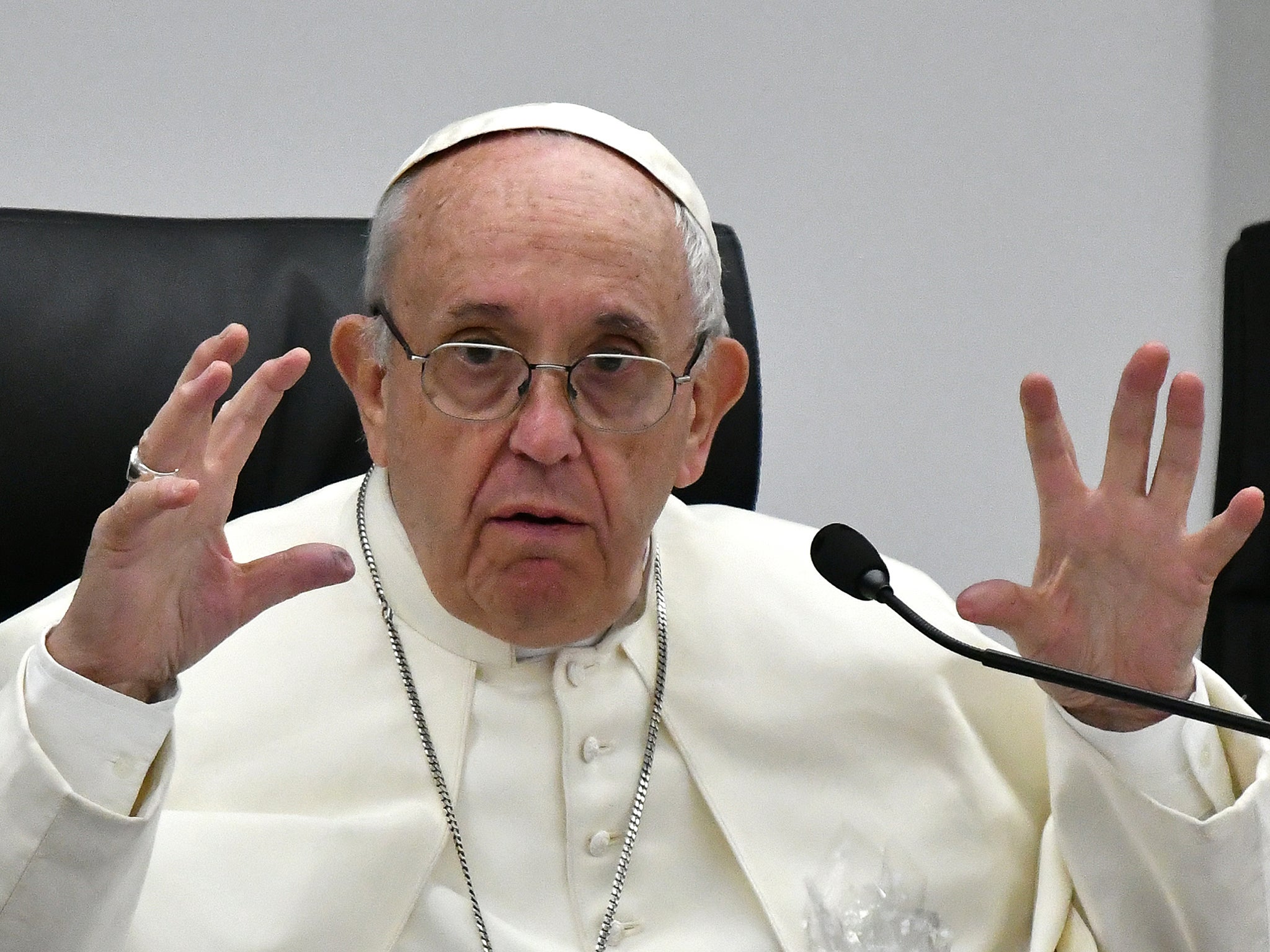 Pontiff describes men who frequent prostitutes as criminals with a 'sick mentality' who think women exist to be exploited