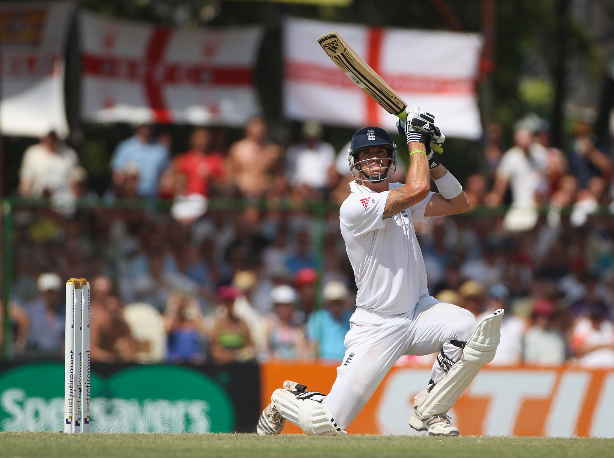 Pietersen pictured in what he considered his greatest Test innings, against Sri Lanka in Colombo in 2012