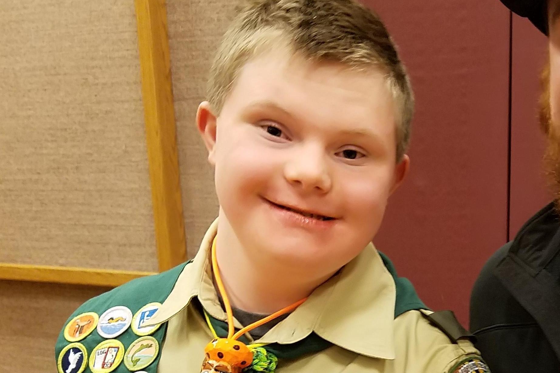 Logan in his Boy Scouts uniform (Chad Blythe)