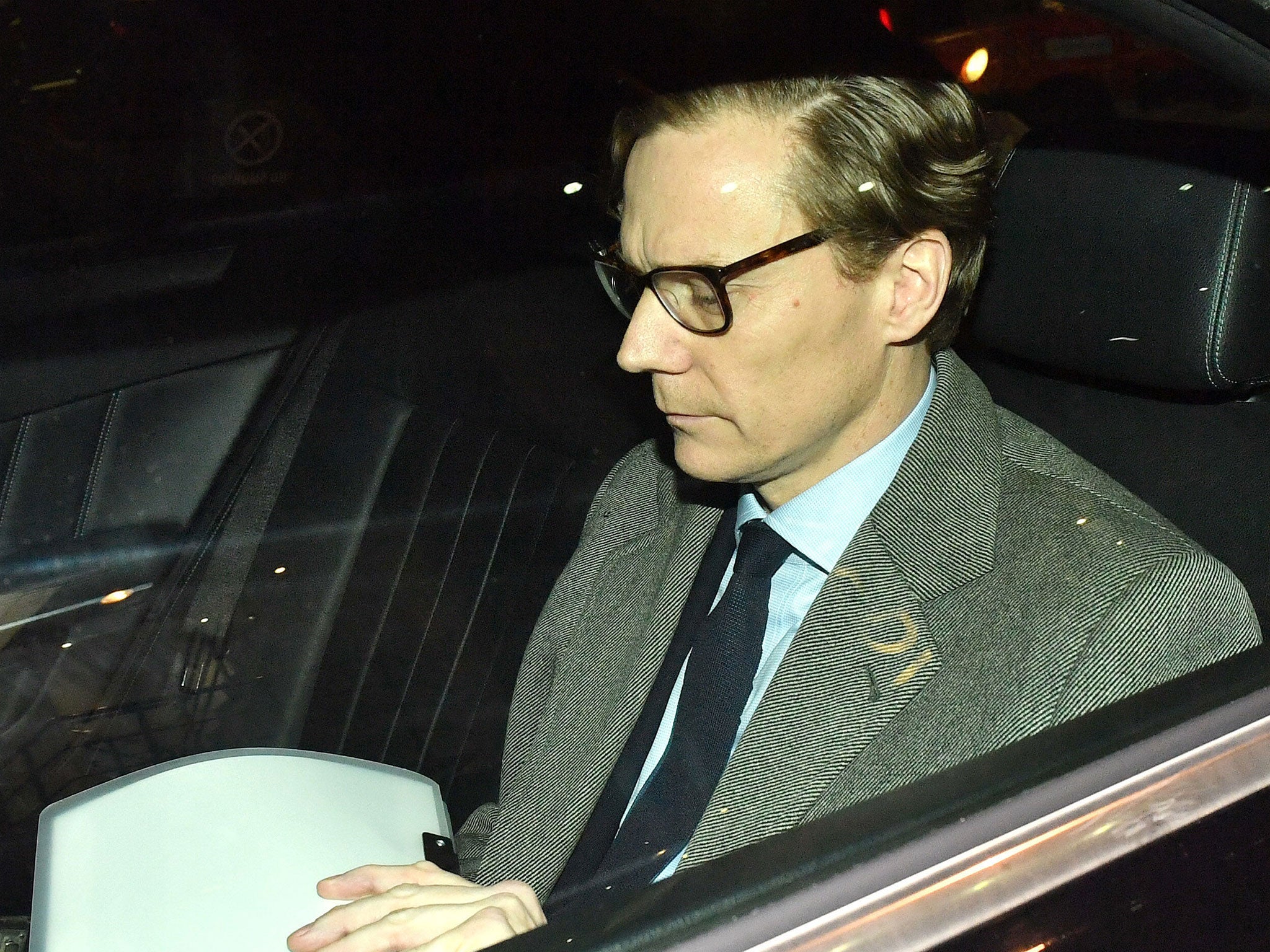 Alexander Nix left the Cambridge Analytica building at 6.30pm through a fire exit door (Dominic Lipinski/PA Wire)