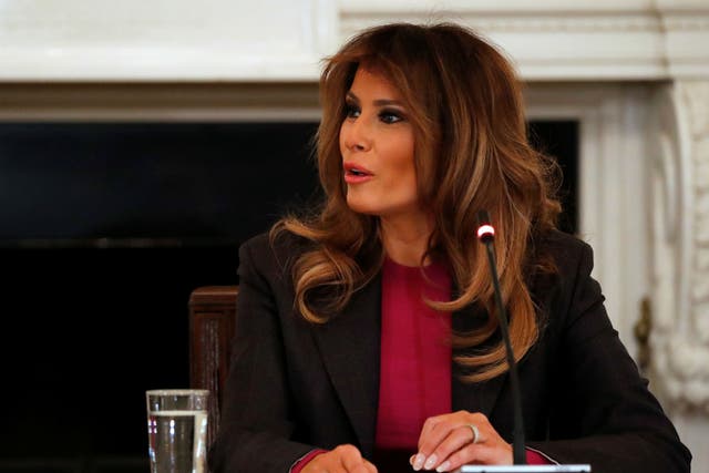 Melania Trump hosts a roundtable discussion with tech leaders on the effects of the Internet on children