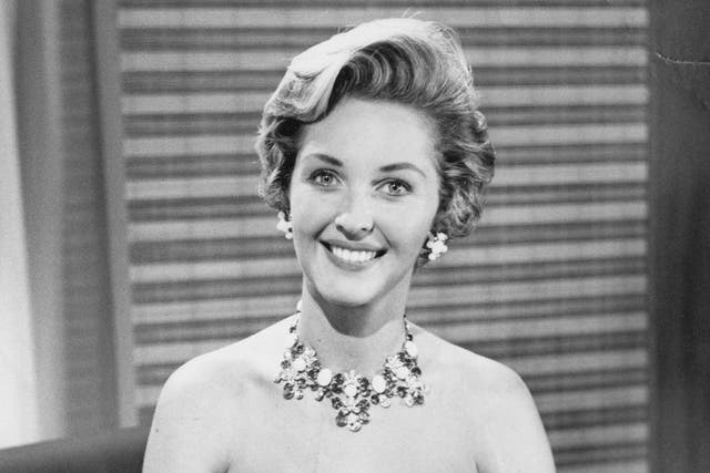 Eurovision Song Contest presenter Katie Boyle at the BBC Television Centre in Shepherd's Bush, London, 15th February, 1961