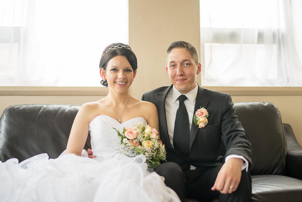 The bride and groom married in the same room Teal's mother's funeral was held (Wendy Teal Photography)