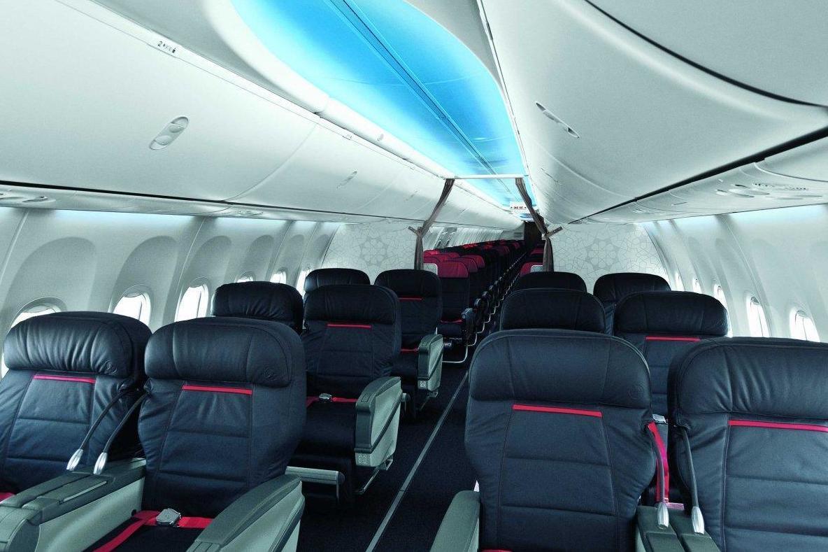 Some Boeing planes have ceiling panels lit with colour LEDs to make the aircraft look larger and brighter