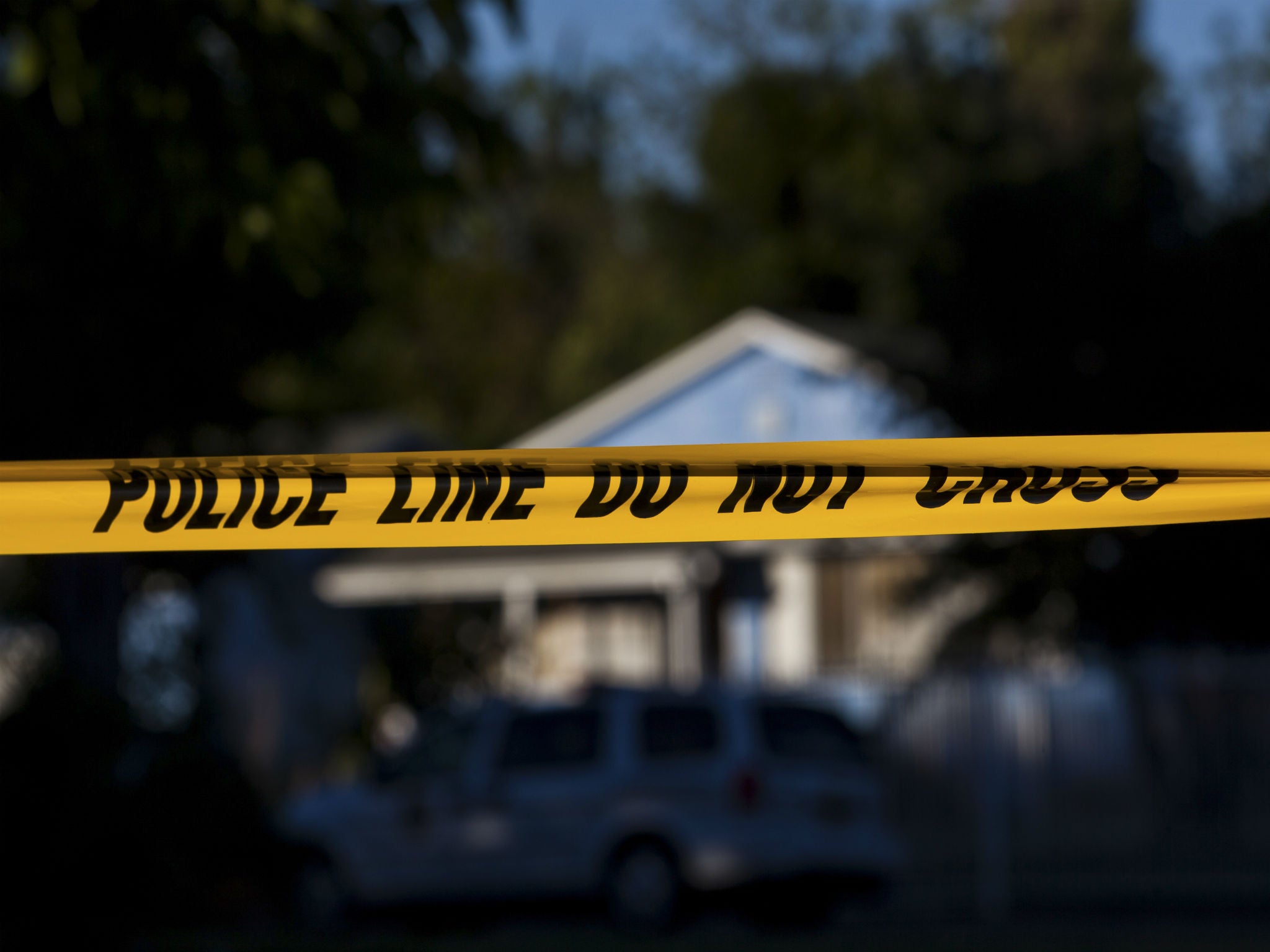 Police tape marks the scene of a shooting in Sacramento, California