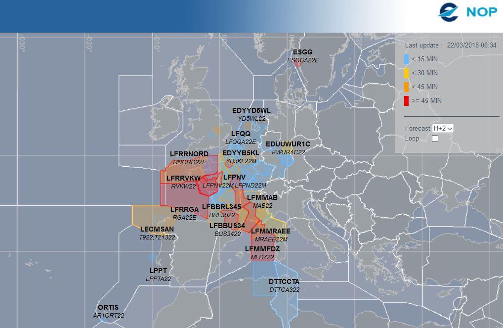 An NOP map detailing routes affected