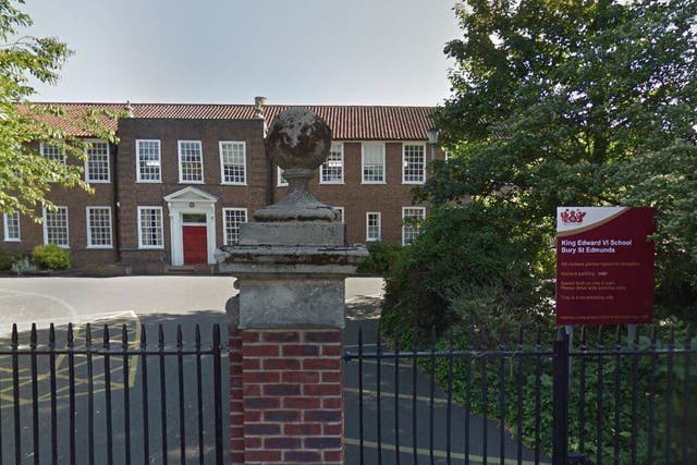 Ian Stuart allegedly sent messages to pupils at King Edward VI School in Bury St Edmunds