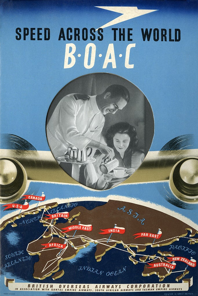 Speed bird: Publicity poster for BOAC