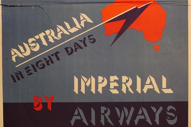 Empire building: Imperial Airways publicity poster for flights to Australia