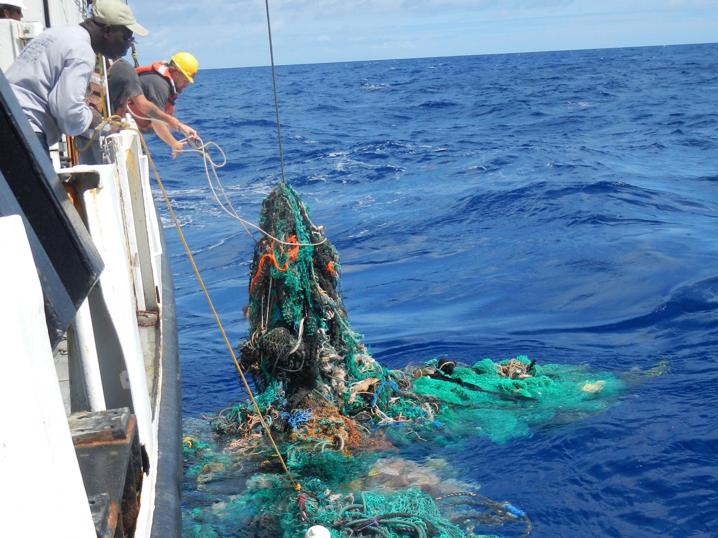 Nearly half the debris collected from the Great Pacific garbage patch consisted of discarded fishing nets