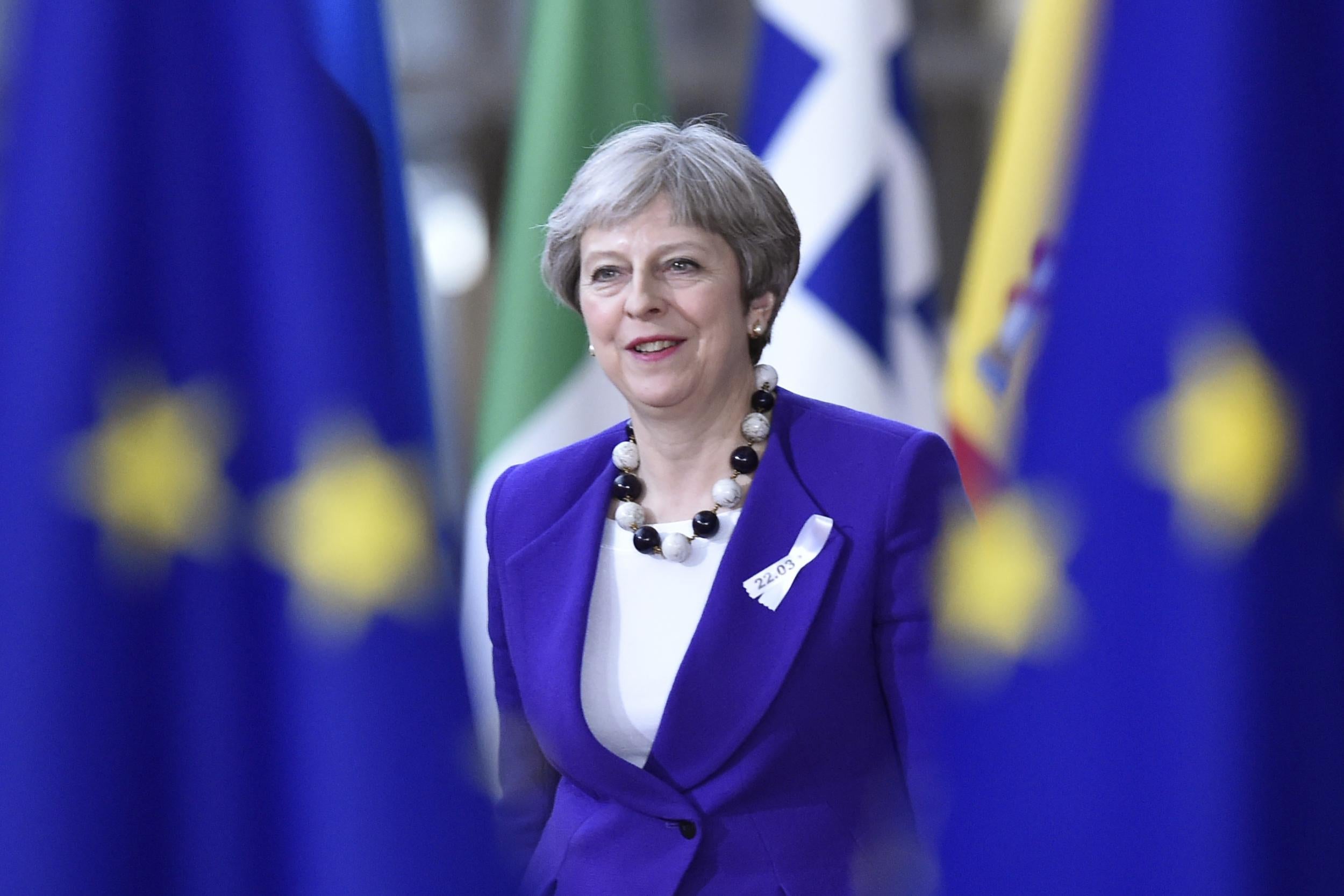 Theresa May travelled to the European Council summit in Brussels