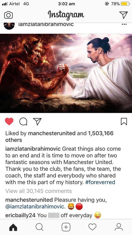 Bailly's second post suggested that he was joking with his former teammate