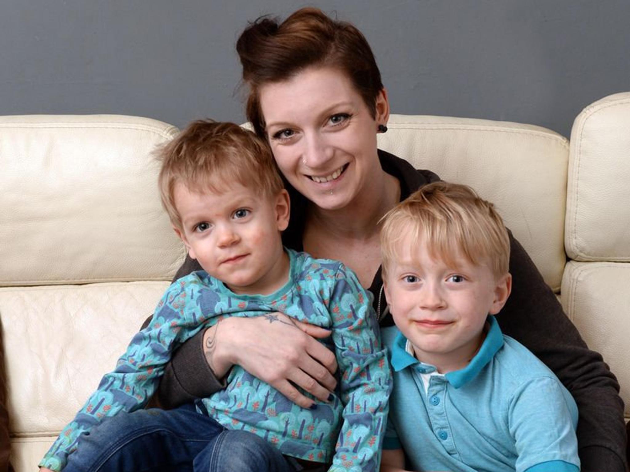 Jodi Dowse and her two sons, Taylan (right) and Farren (left)