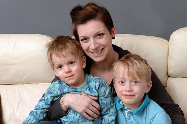 Jodi Dowse and her two sons, Taylan (right) and Farren (left) 