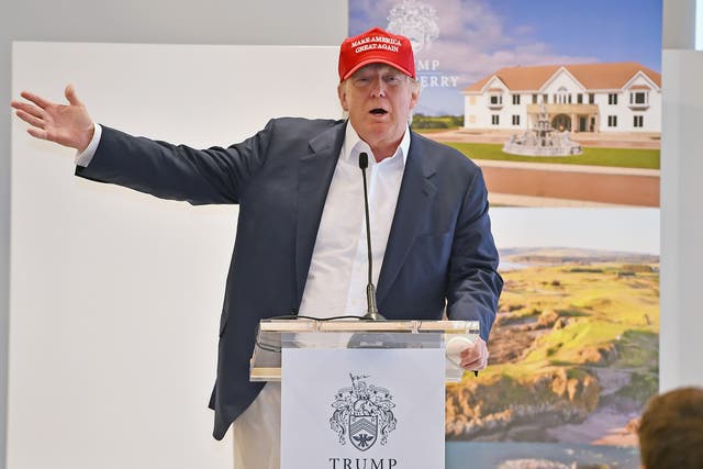 Donald Trump at his Scottish golf course Turnberry