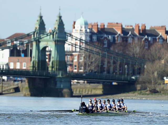 A Cambridge team take to the Thames for a training outing