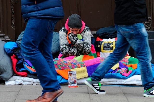 Rough sleeping has increased by 169 per cent since 2010