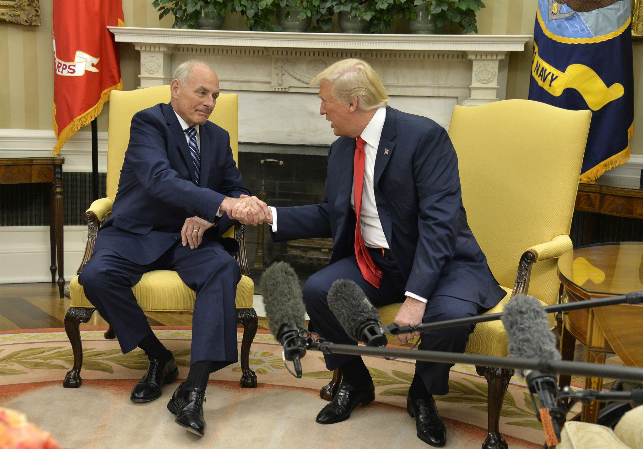 Donald Trump and White House Chief of Staff John Kelly