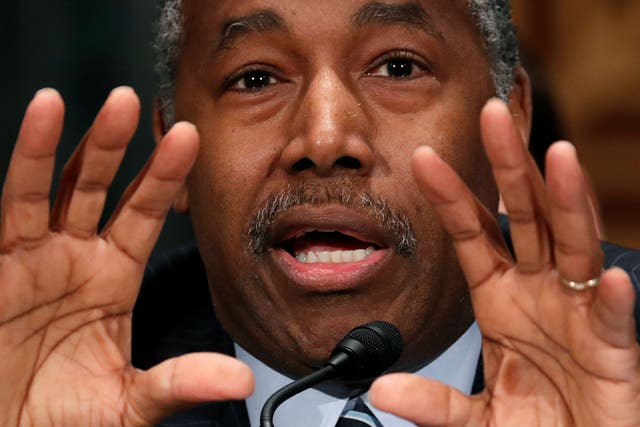 Secretary of the Department of Housing and Urban Development Ben Carson faced tough questions during a Senate Banking Committee hearing