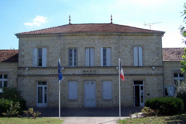 The townhall in Louchats, France