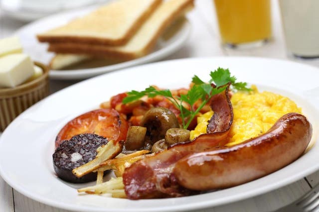 Processed meats account for nearly two-thirds of the cost of a fry-up